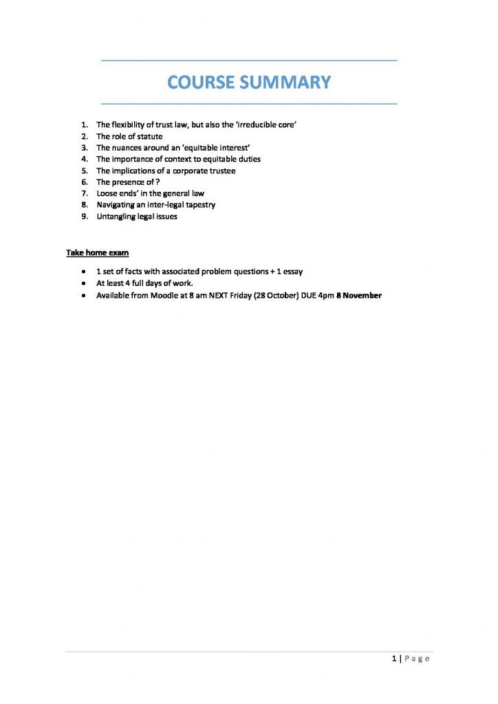Commercial and Charitable Trusts (LAWS3023) Complete Notes