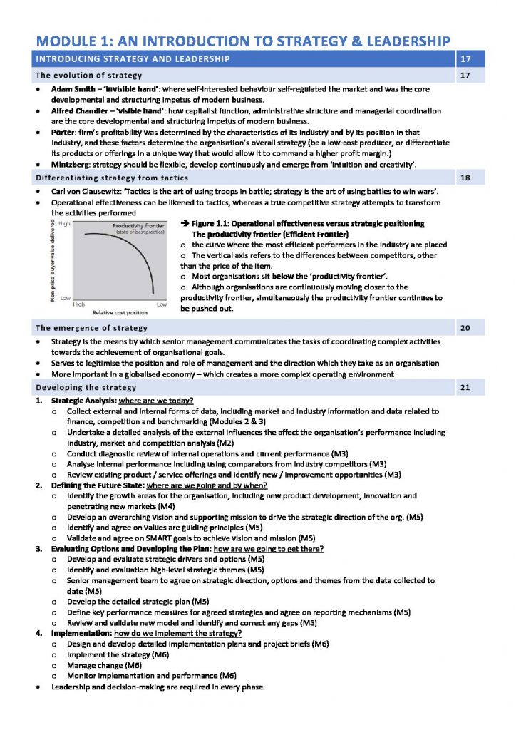 CPA Global Strategy and Leadership (GSL) Summary Notes – HD – 2020 S1 (3rd Ed)