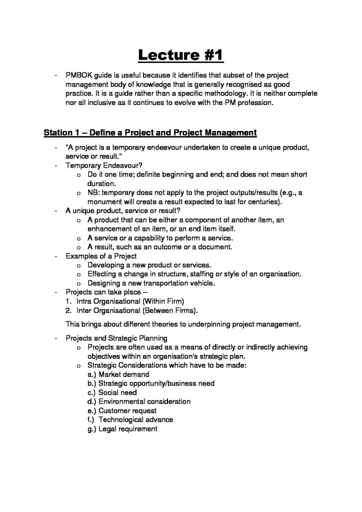 Construction Project Management Theory (BLDG1023) notes + practice questions