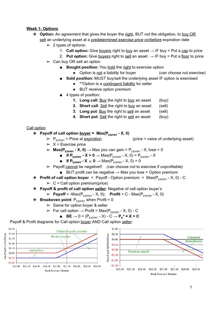 Corporate Financial Decision Making (FNCE20005) lecture notes