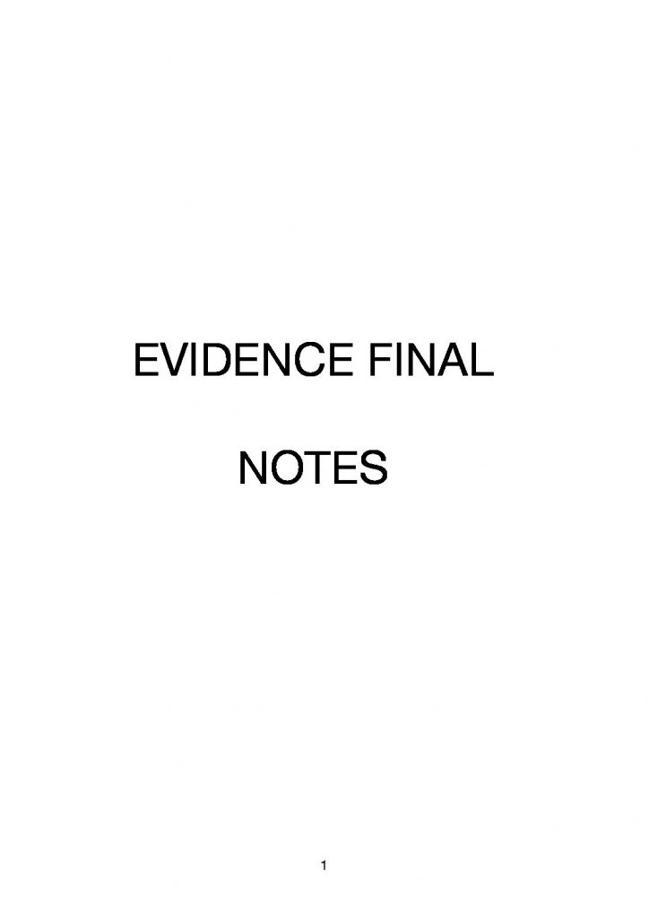 Evidence (70109) complete exam notes