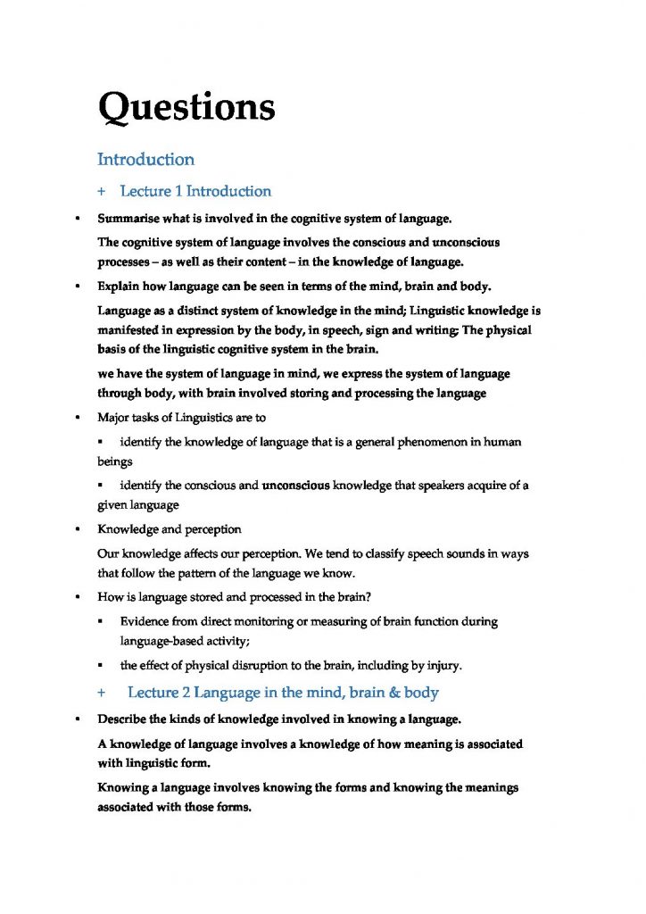 LING1002: Language as a Cognitive System final exam notes