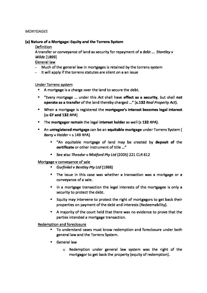 LLAW3221 Real Property Law – Flinders land law