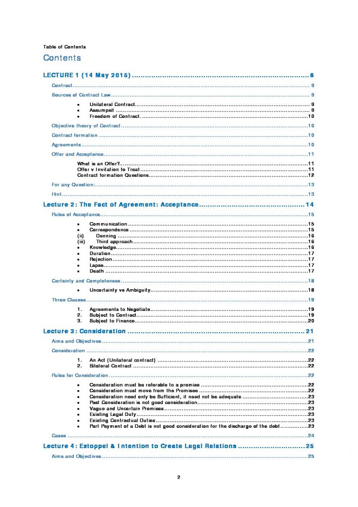 LPAB 04 Contracts lecture notes with question & answer (LEC)