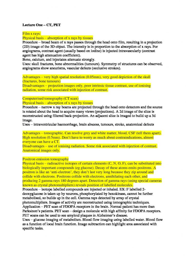 MEDSCI 317 – Integrative Neuroscience: From Fetus to Adult notes