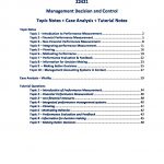 Management Decisions and Control (22421) tutorial, topic & case analysis notes