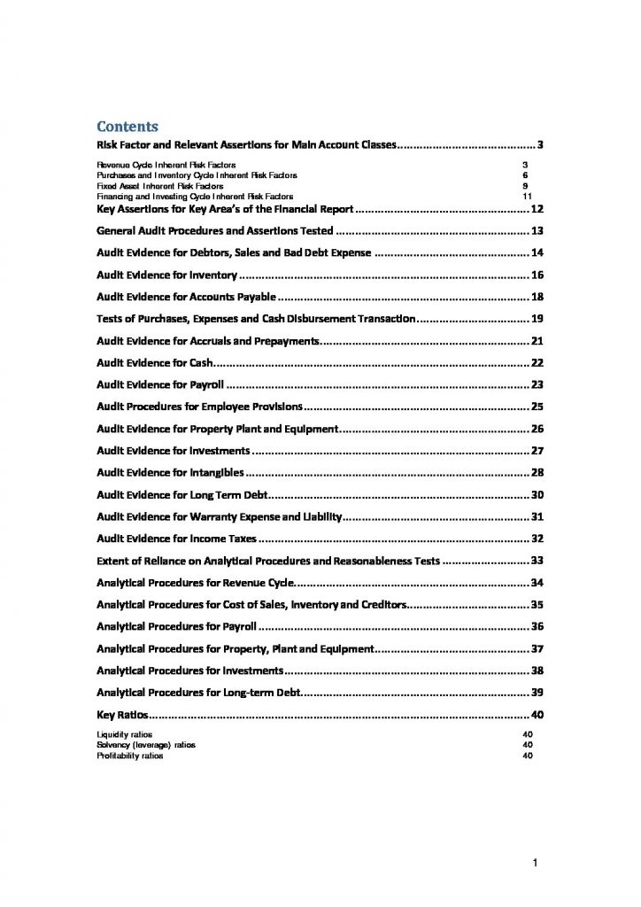 Audit & Assurance exam critical file – AAA CA ANZ