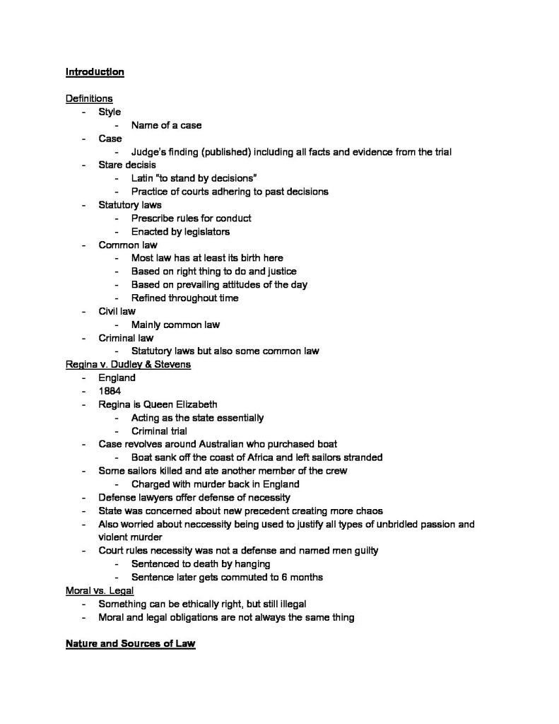 Business Law and Ethics (LEB 323) full notes