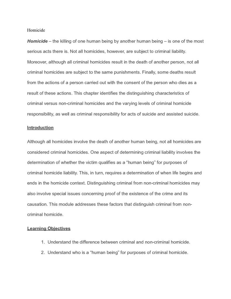 CJUS 3201 – UNT Criminal Law Exam 2 notes