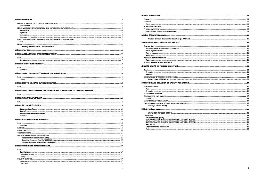 Commercial and Charitable Trusts (JURD7623 & LAWS3023) mid-semester exam notes