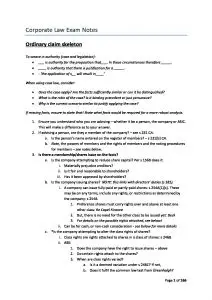 LAW 2505: Comprehensive Corporate Law notes