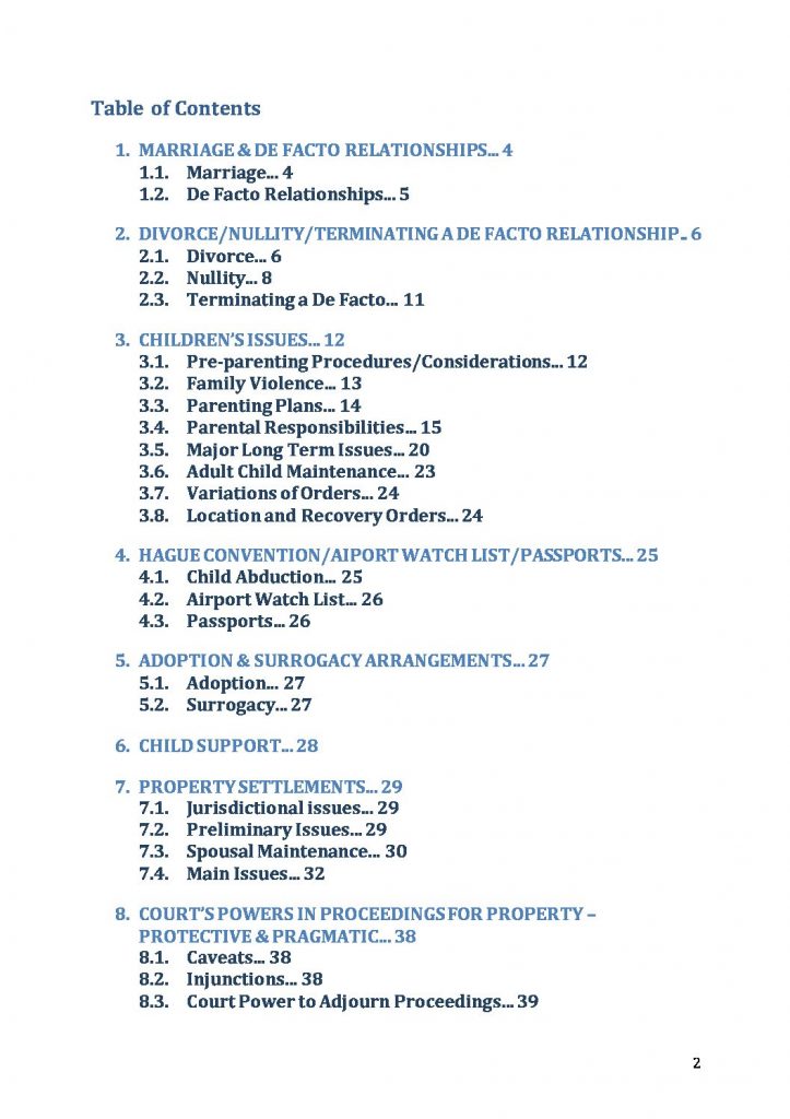 LAW 2512 – Family Law detailed exam notes