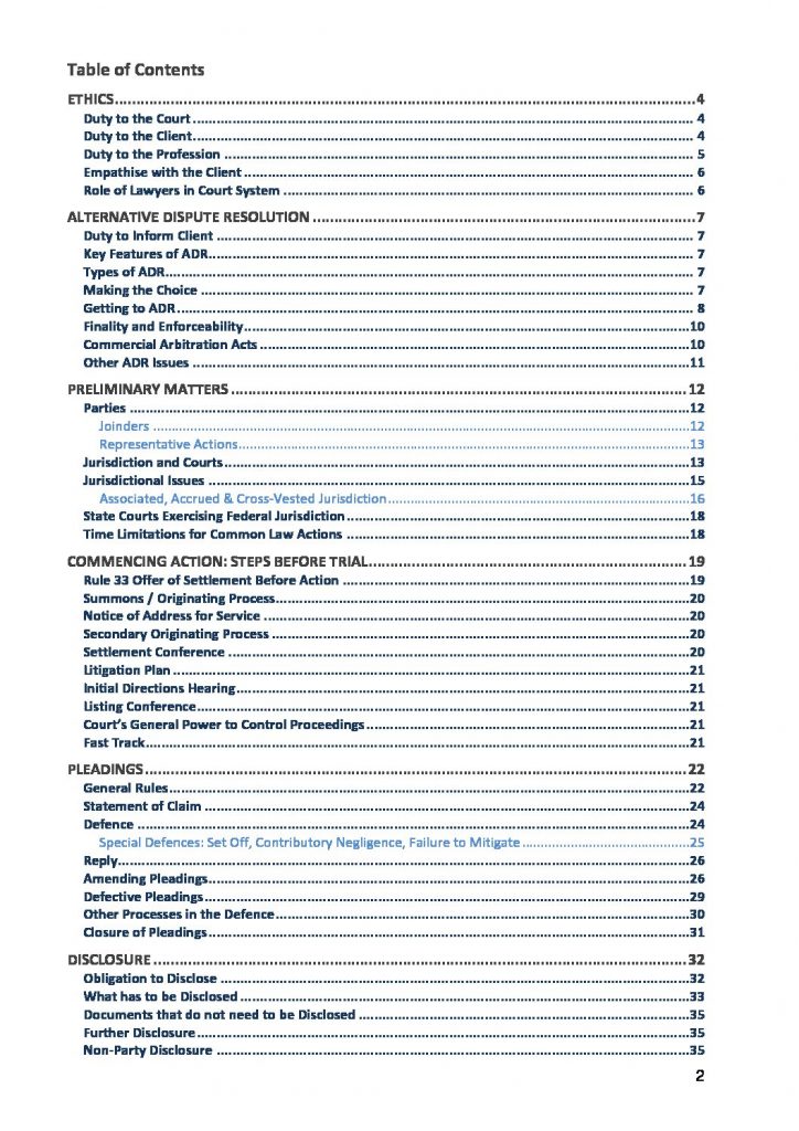 LAW 3501 – Dispute Resolution and Ethics exam notes
