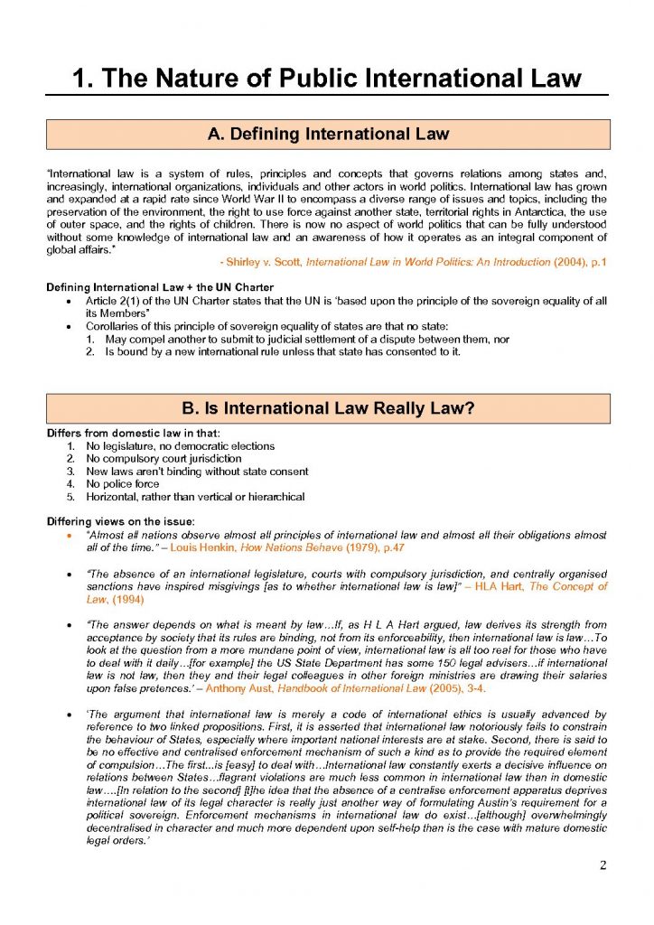 LAWS1023: Public International Law final exam notes