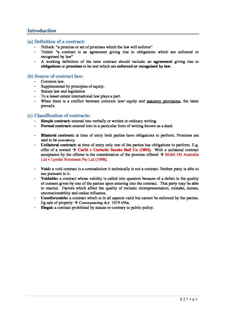 LPAB 04 Contracts (LEC) complete notes