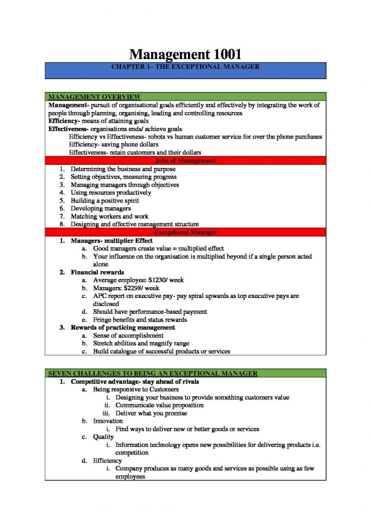 MGMT1001: Global Business Environment notes