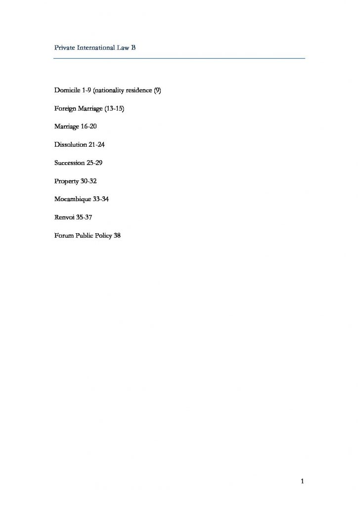 Private International Law B (LAWS3457 & LAWS5157) final exam scaffold