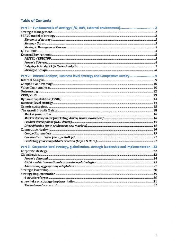WORK6002: Strategic Management midterm exam notes