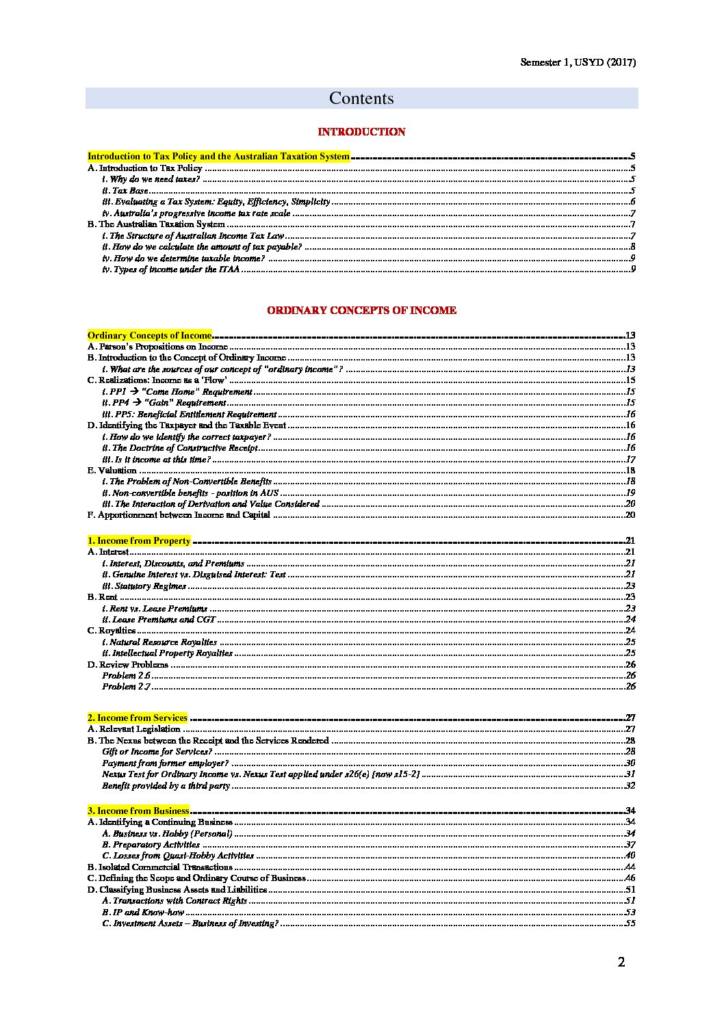 Australian Income Tax (LAWS3412 & LAWS5112) comprehensive notes