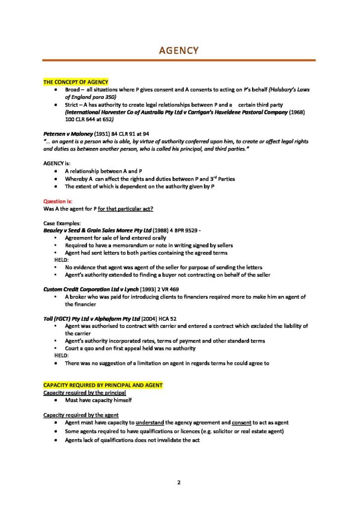 Commercial Law (LAWS3950) full course notes
