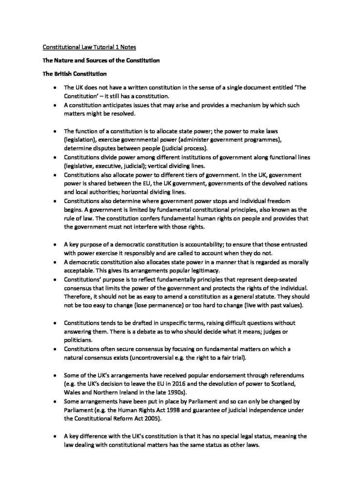 Constitutional Law Introduction to Principles