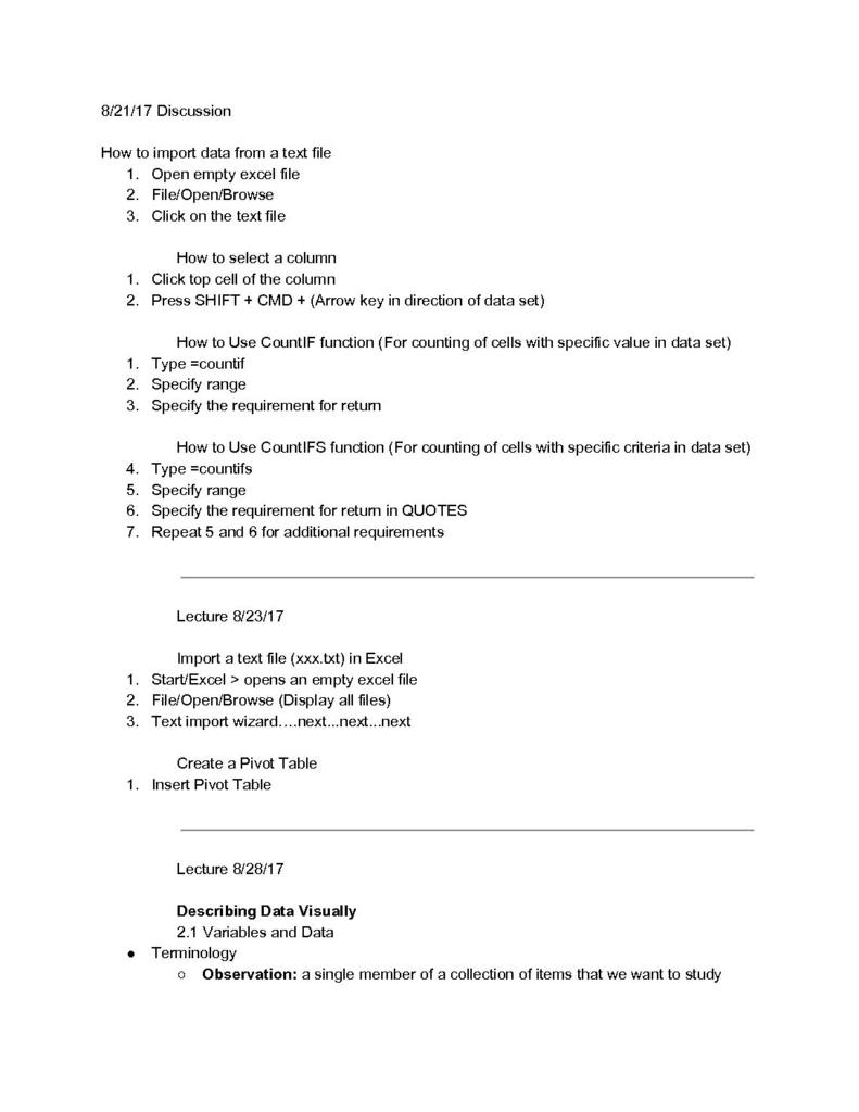 Applied Business Statistics (BUAD 310) complete notes