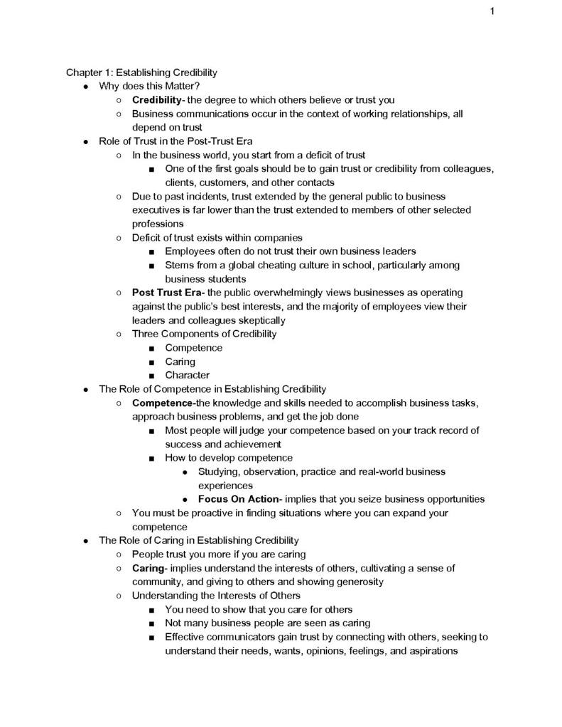 Communication Strategy in Business (BUAD 302) full textbook summary
