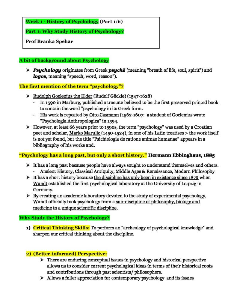 Research and Applications of Psychology (PSYC3011) lecture and final exam notes