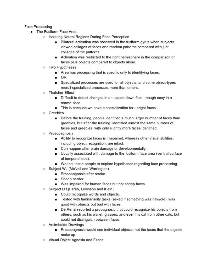 Cognition (PSYC 340) exam notes