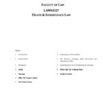 Death and Inheritance Law (LAWS5127) full course notes