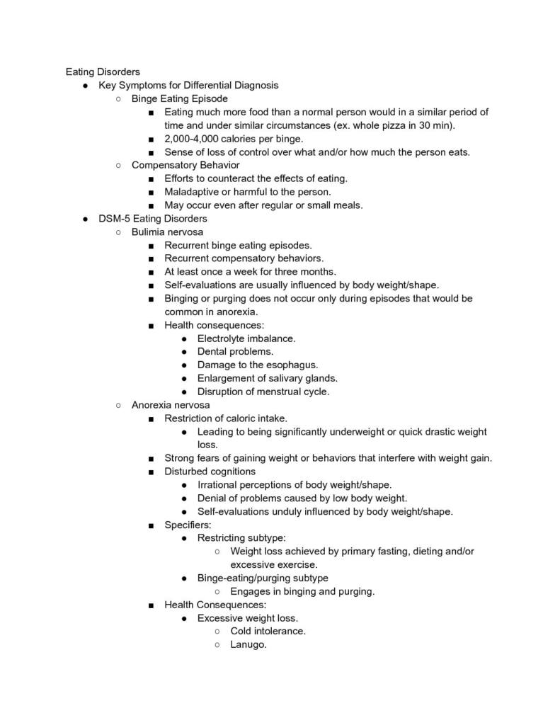 Psychopathology (PSYC 380) exam notes