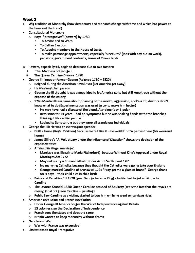 History of Britain: Struggle for Power (HIS 349H1) complete summary
