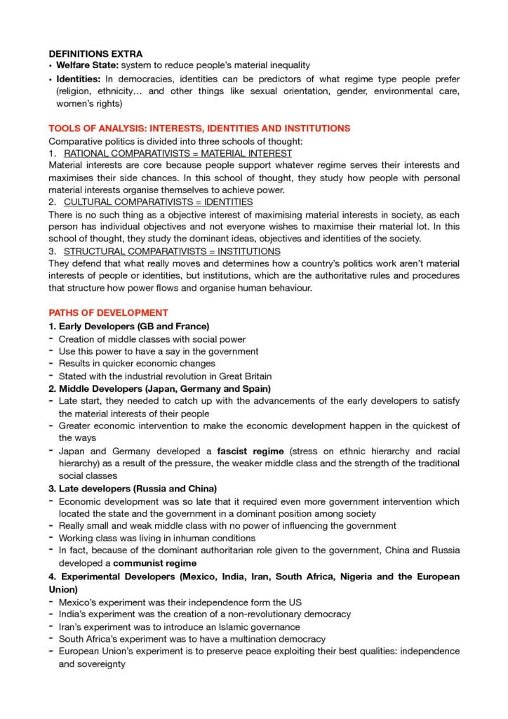 States and Markets (4YYR0001) complete lecture notes