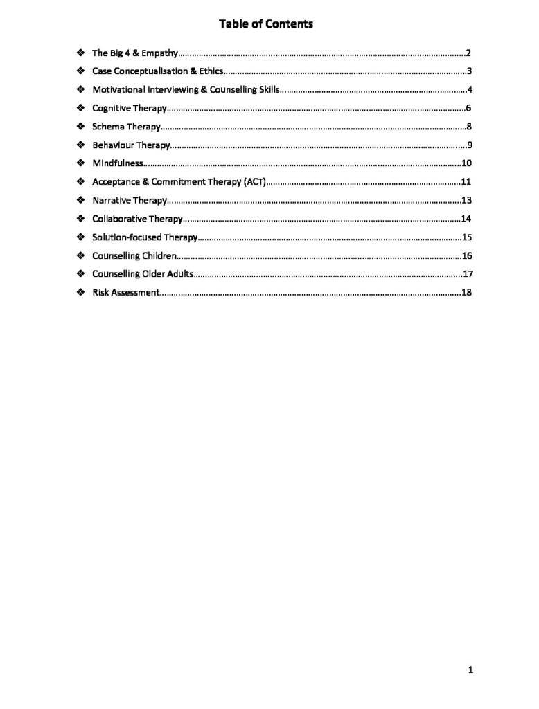 Counselling Theory and Practice (3005PSY) full course summary