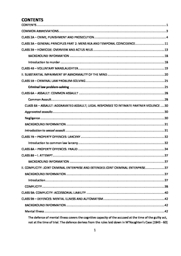Criminal Law and Procedure (70114) complete course notes