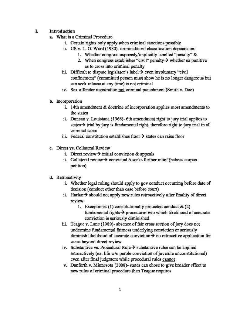 Criminal Procedure (6360) course outline