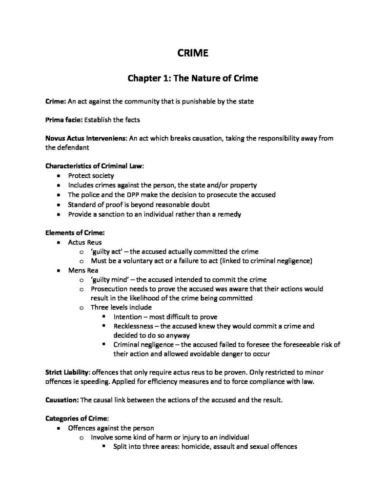 HSC Legal Studies Option 6: Workplace summary notes
