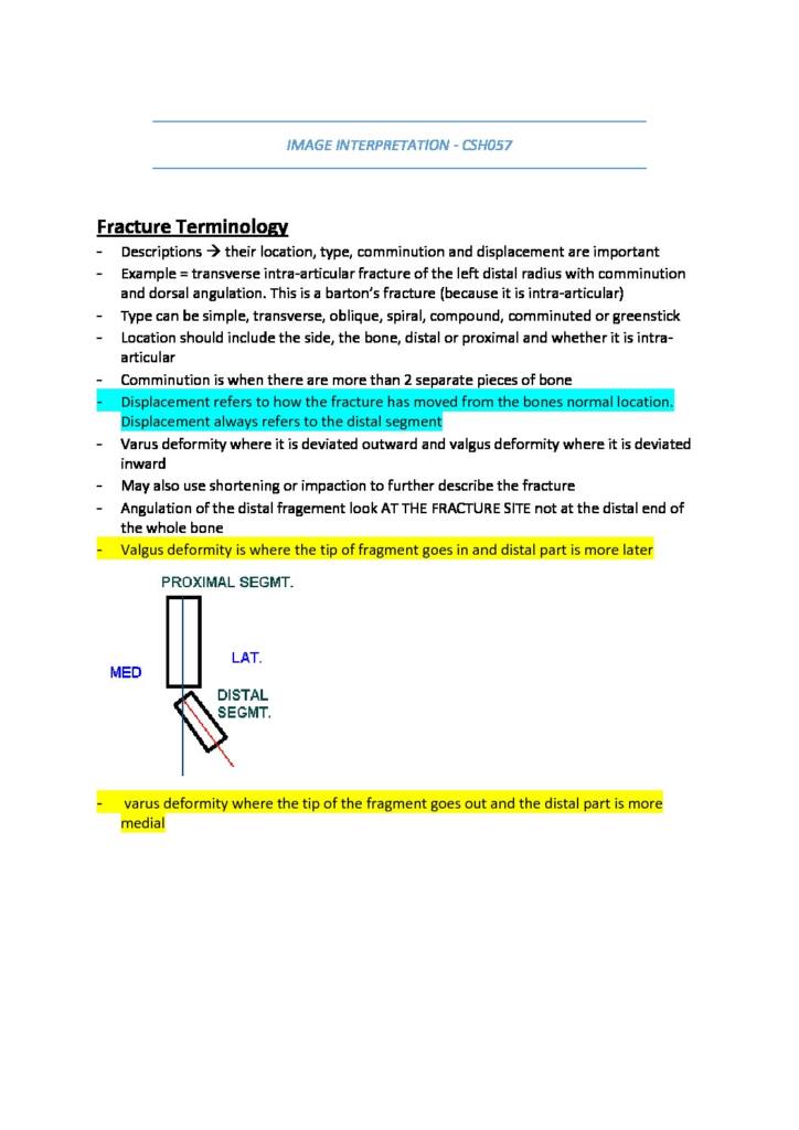 Image Interpretation (CSH057) notes