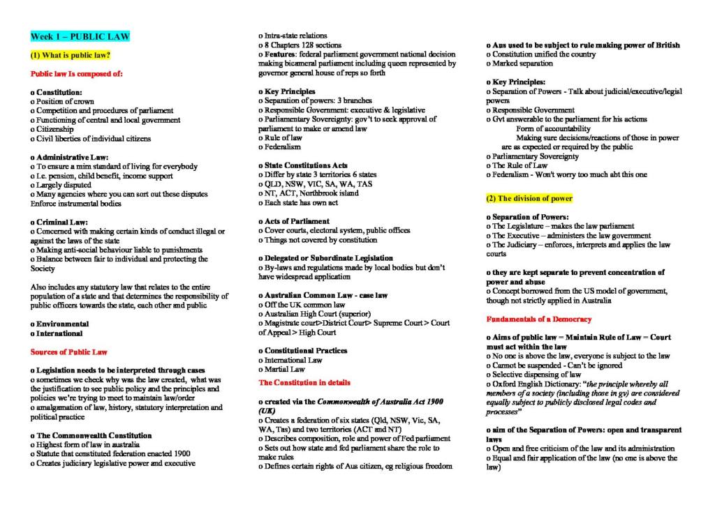 Criminal Law (LAWS11-203) exam notes