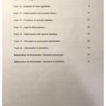 Mathematics for Economics (ECON0010) Term 1 summary