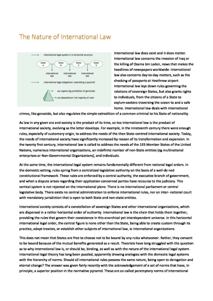 Principles of Public International Law (LAWS324) notes