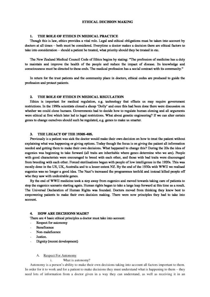Law and Medicine (LAWS383) notes