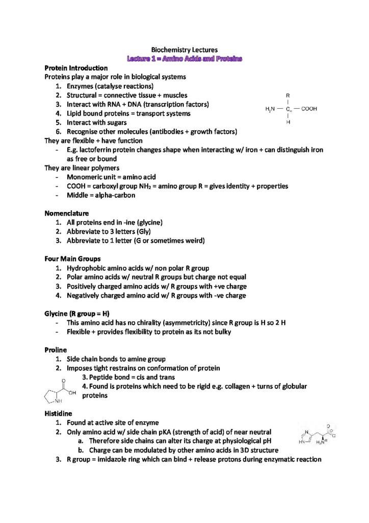 Notes for Biochemistry (BIO1332) at University of Exeter | StudyLast