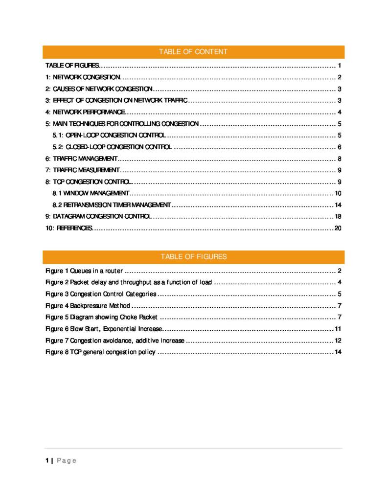 Congestion Control (COMP5416) full notes