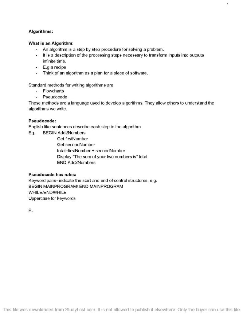 Software Design and Development (HSC) Preliminary full course notes