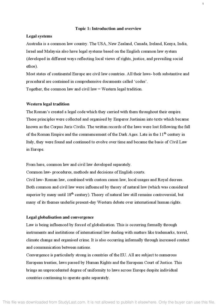 Foundations of Law (LAW1111) HD notes