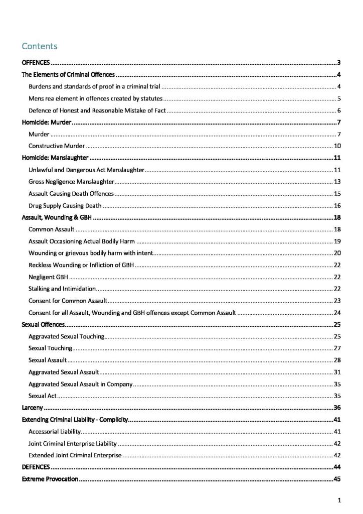 Criminal Law (LAWS1016) HD complete notes