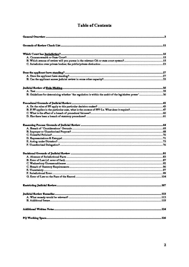 LAWS2010 USYD Administrative Law exam notes