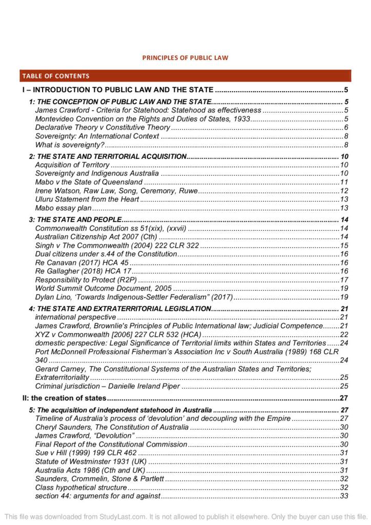 PPL LAWS50024 (Principles of Public Law) comprehensive H1 exam notes