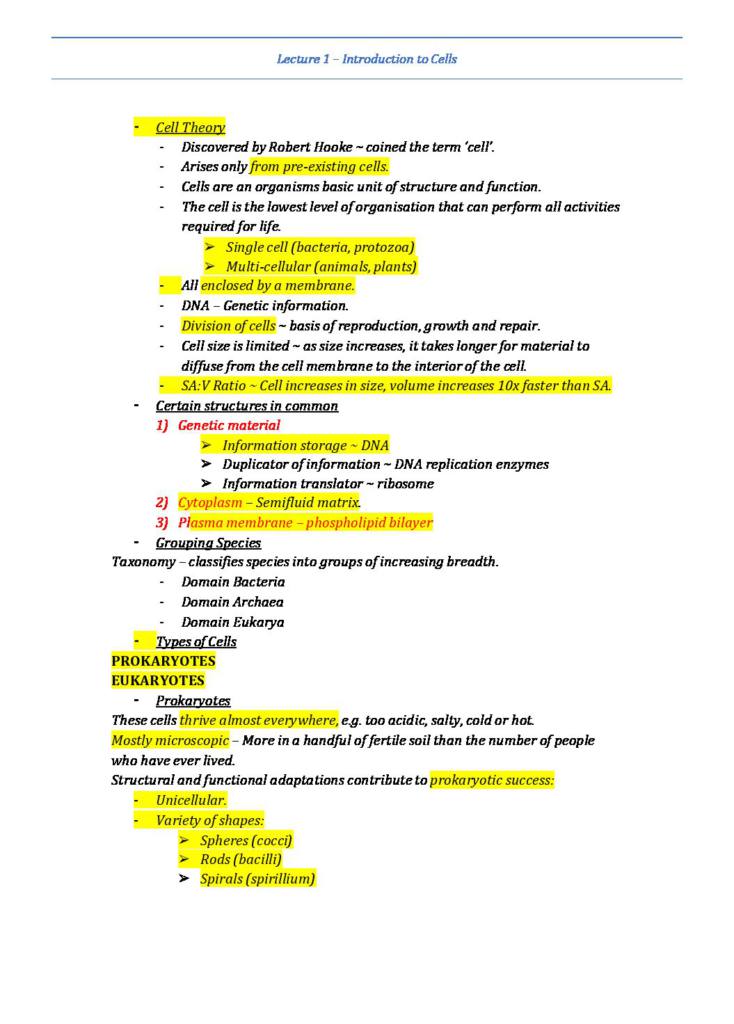 Genetics (300845) complete lecture notes